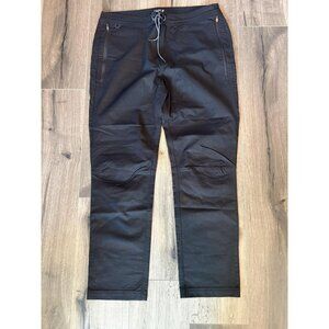 Roark Pants Mens 36 Black Stretch Drawstring Casual Nylon Blend Zipper Pockets